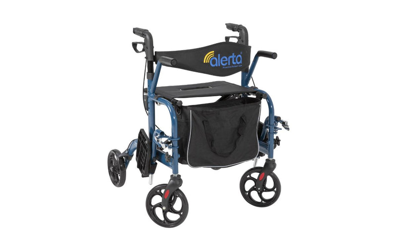 Aluminium Lightweight 2-in-1 Wheelchair Rollator