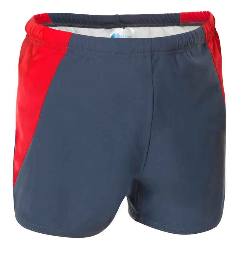 Kes-Vir  Boys Incontinence Slate Swim Shorties Slate/Red